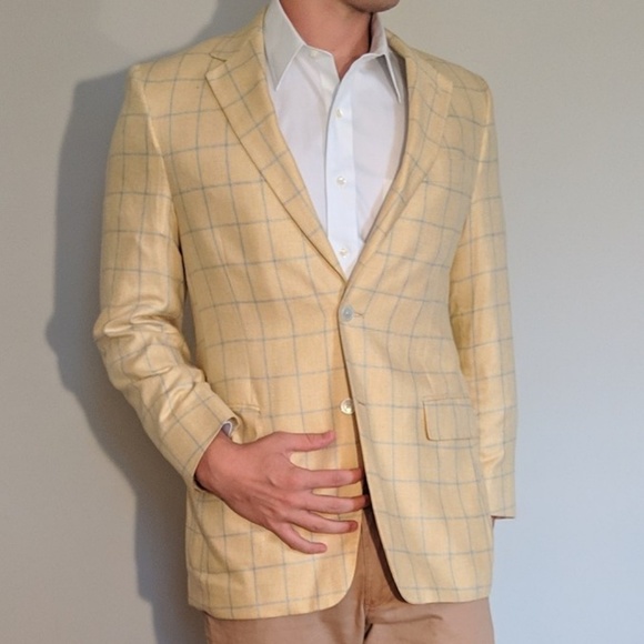 Brooks Brothers Yellow and Blue Blazer